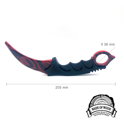 Nóż CS GO karambit BLOOD drewniany