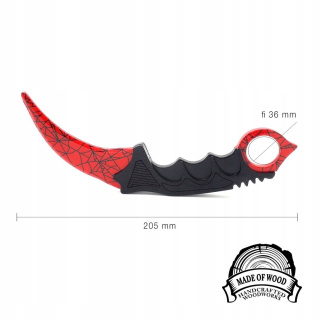 Nóż CS GO Karambit CRIMSON WEB drewniany