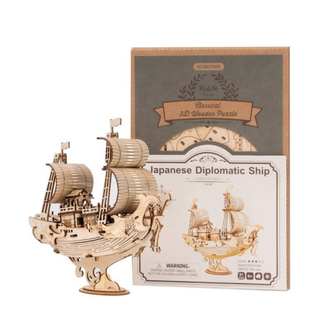 PUZZLE-3D-DREWNIANE-MODELE-ROBOTIME-JAPONSKI-STATEK-DYPLOMATYCZNY PUZZLE-3D-DREWNIANE-MODELE-ROBOTIME-JAPONSKI-STATEK-DYPLOMATYCZNY