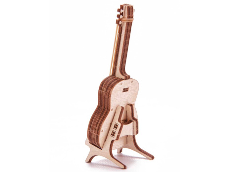 Puzzle 3D Gitara mini Wood Trick drewniana Puzzle 3D Gitara mini Wood Trick drewniana