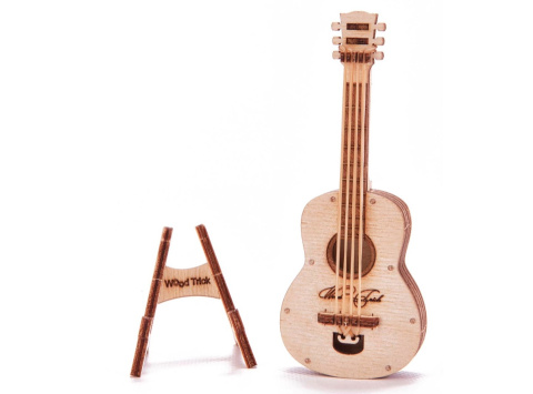 Puzzle 3D Gitara mini Wood Trick drewniana Puzzle 3D Gitara mini Wood Trick drewniana