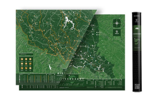 Mapa zdrapka BIESZCZADY