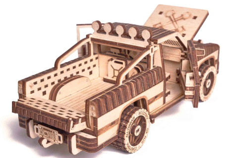 Puzzle 3D Auto PICK UP Wood Trick drewniany
