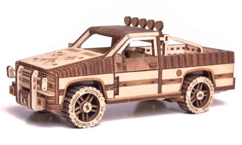 Puzzle 3D Auto PICK UP Wood Trick drewniany