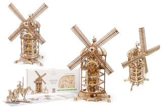 Puzzle 3D Młyn wiatrowy Ugears drewniany