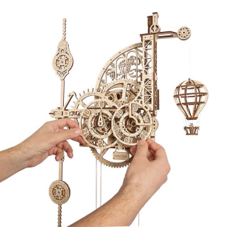 Ugears Aero Clock: drewniany zegar ścienny do składania