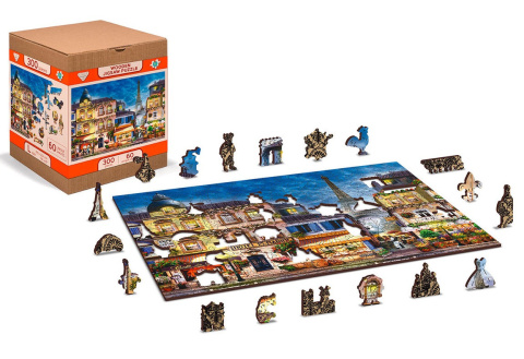 Puzzle drewniane układanki Romantyczny Paryż rozmiar M Puzzle drewniane układanki Romantyczny Paryż rozmiar M