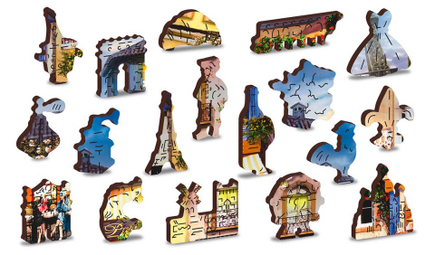 Puzzle drewniane układanki Romantyczny Paryż rozmiar M Puzzle drewniane układanki Romantyczny Paryż rozmiar M