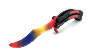 Nóż CS GO MARBLE FADE motylkowy drewniany