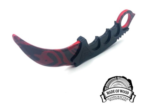 Nóż CS GO karambit BLOOD drewniany