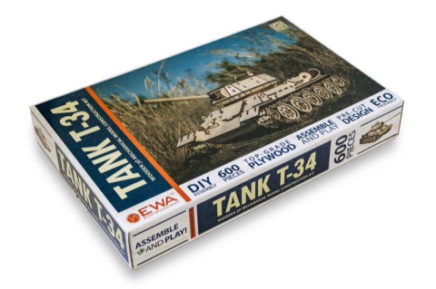 Puzzle 3D Czołg T-34 GIGANT EWA drewniany Puzzle 3D Czołg T-34 GIGANT EWA drewniany
