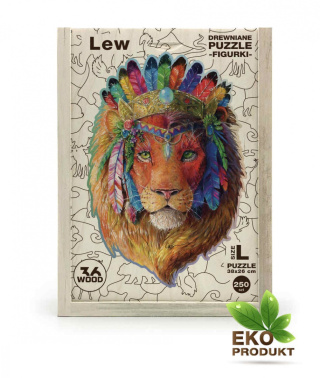 Puzzle drewniane układanki PREMIUM LEW rozmiar L