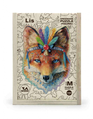 Puzzle drewniane układanki PREMIUM LIS