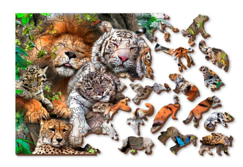 Puzzle drewniane układanki Śpiące Kotki rozmiar L Puzzle drewniane układanki Śpiące Kotki rozmiar L