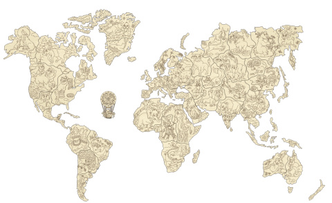 drewniana-mapa-swiata-zwierzeta-4 drewniana-mapa-swiata-zwierzeta-4