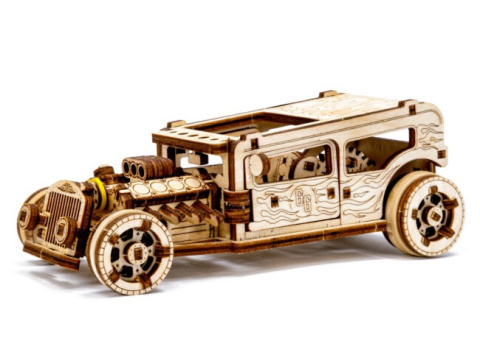 Puzzle-3D-drewniane-auto-hot-rod-Wooden.City-1