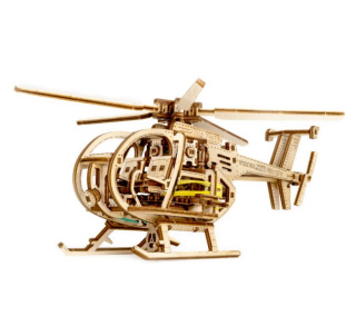 Puzzle 3D Helikopter model drewniany