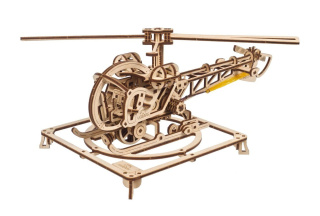 Puzzle 3D Mini Helikopter Ugears drewniany