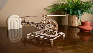 Puzzle 3D Mini Helikopter Ugears drewniany