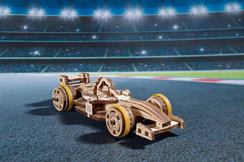 Puzzle 3D Mini Wyścigówka Ugears drewniana Puzzle 3D Mini Wyścigówka Ugears drewniana