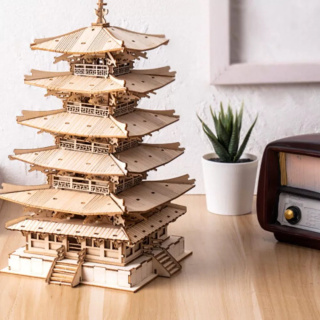 Puzzle 3D Pagoda Robotime drewniana