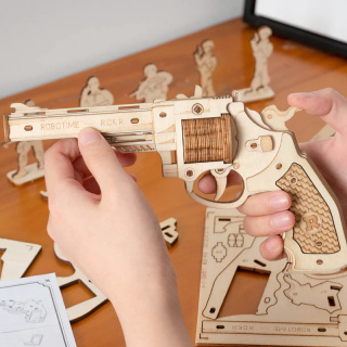 Puzzle 3D Pistolet na gumki Rewolwer Robotime