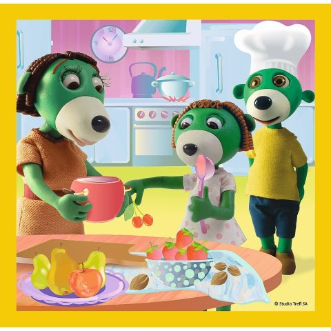 Puzzle 3w1 Rodzina Treflików Razem jest wesoło | Trefl Puzzle 3w1 Rodzina Treflików Razem jest wesoło | Trefl