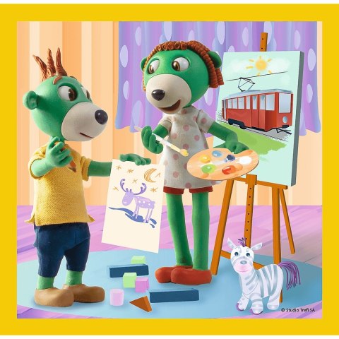 Puzzle 3w1 Rodzina Treflików Razem jest wesoło | Trefl Puzzle 3w1 Rodzina Treflików Razem jest wesoło | Trefl