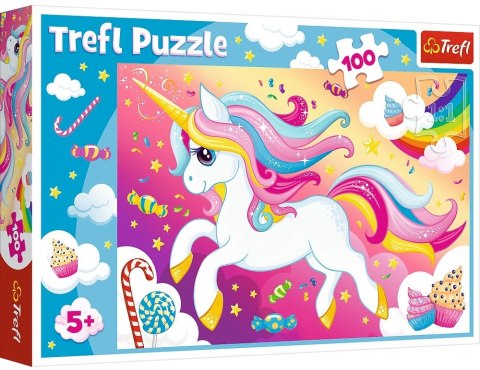 Trefl | Puzzle 100el. | Piękny jednorożec