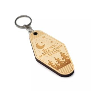 Brelok drewniany Hotel 1000 gwiazdek