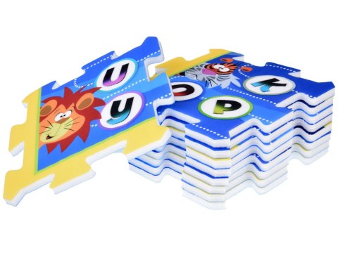 Puzzle piankowe - edukacyjna mata dla dzieci ALFABET dżungla 93x93cm ZA3148