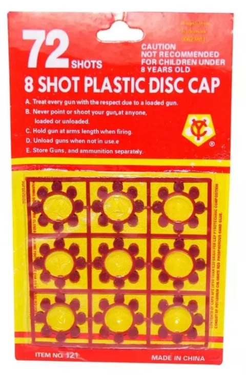 Rewolwer na kapiszony metalowy srebrny + amunicja