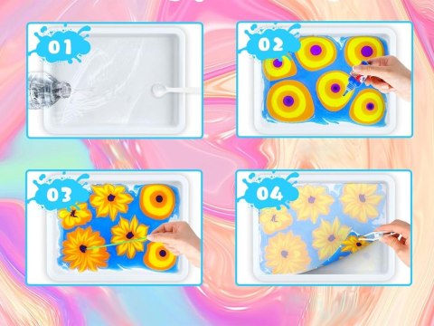 Hydrografika zestaw do malowania na wodzie 12 kolorów EBRU ZA5921